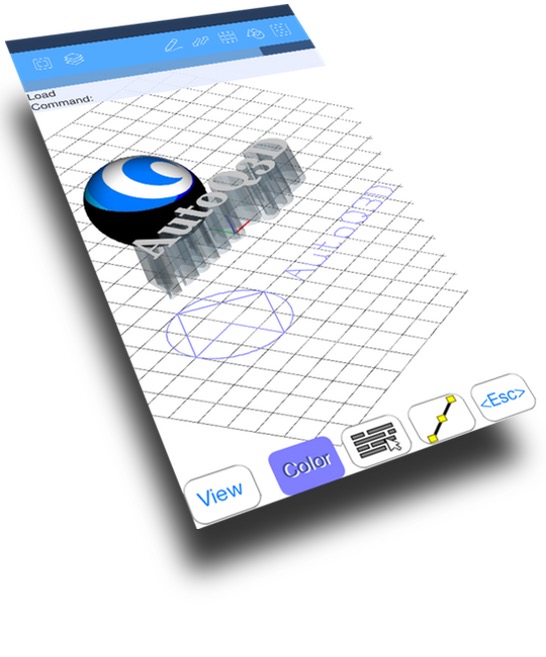3d design on a smartphone - AutoQ3D cad software